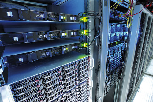 Inside of the high-performance computing center Green IT Cube Photo: G. Otto/GSI Helmholtzzentrum für Schwerionenforschung GmbH